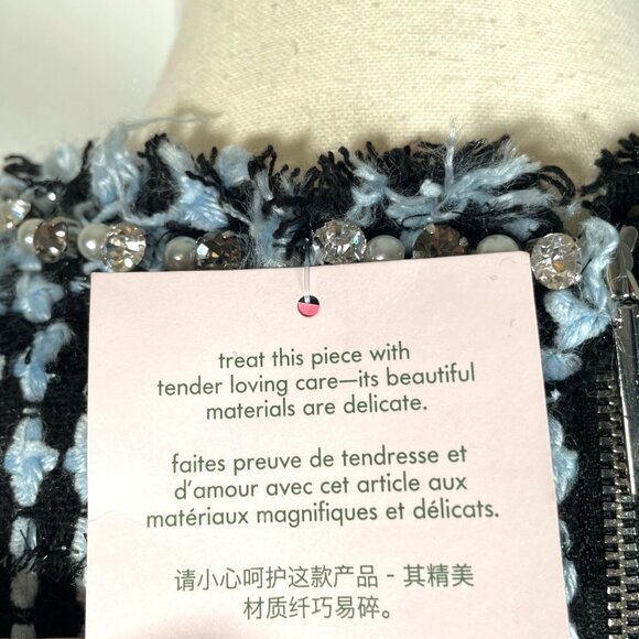 KATE SPADE Tweed Dress 8 Fit & Flare Preppy Old Money Parisian Chic NEW - Picture 9 of 12